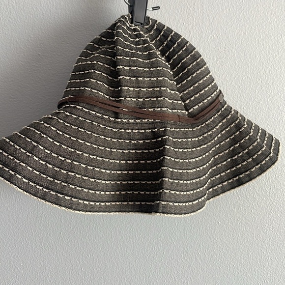 REI Striped Gray Cotton Blend Summer Brimmed Hat - Picture 5 of 11